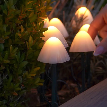 10 LED Mushroom Solar Light Stakes