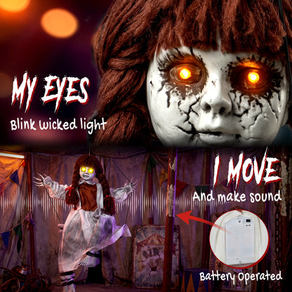 Animated Hanging Creepy Girl