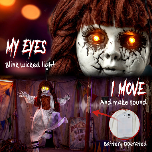 Animated Hanging Creepy Girl